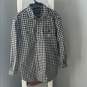 Carhartt Black and White Plaid Shirt